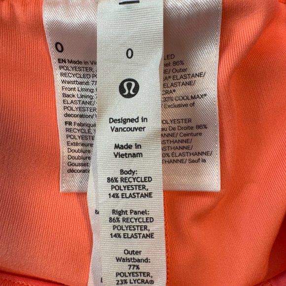 Lululemon Asymmetrical Pleated Tennis Skirt 0 Coral Mini w/ Built In Short NWOT - Picture 9 of 14
